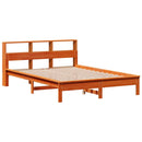 sengeramme uden madras 160x200 cm massivt fyrretræ gyldenbrun