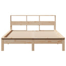 sengeramme uden madras 150x200 cm massivt fyrretræ