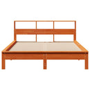 sengeramme uden madras 150x200 cm massivt fyrretræ gyldenbrun