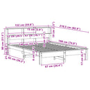 sengeramme uden madras 140x190 cm massivt fyrretræ hvid