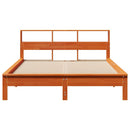 sengeramme uden madras 140x190 cm massivt fyrretræ gyldenbrun