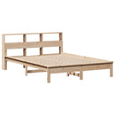 sengeramme uden madras 135x190 cm massivt fyrretræ hvid