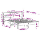 sengeramme uden madras 135x190 cm massivt fyrretræ hvid