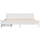 sengeramme uden madras 200x200 cm massivt fyrretræ hvid