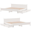 sengeramme uden madras 200x200 cm massivt fyrretræ hvid