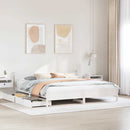sengeramme uden madras 200x200 cm massivt fyrretræ hvid