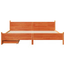 sengeramme uden madras 200x200 cm massivt fyrretræ gyldenbrun