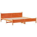 sengeramme uden madras 200x200 cm massivt fyrretræ gyldenbrun