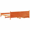 sengeramme uden madras 200x200 cm massivt fyrretræ gyldenbrun