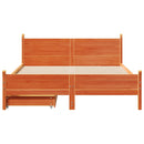 sengeramme uden madras 160x200 cm massivt fyrretræ gyldenbrun