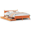 sengeramme uden madras 160x200 cm massivt fyrretræ gyldenbrun