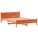 sengeramme uden madras 140x200 cm massivt fyr gyldenbrun
