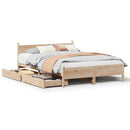 sengeramme uden madras 140x190 cm massivt fyrretræ