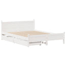 sengeramme uden madras 140x190 cm massivt fyrretræ hvid