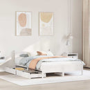 sengeramme uden madras 140x190 cm massivt fyrretræ hvid