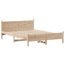 sengeramme uden madras 120x190 cm massivt fyrretræ