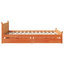 sengeramme uden madras 120x190 cm massivt fyrretræ gyldenbrun