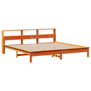 seng med reol uden madras 180x200cm massivt fyrretræ gyldenbrun