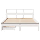 seng med reol uden madras 160x200 cm massivt fyrretræ hvid