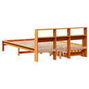 seng med reol uden madras 150x200cm massivt fyrretræ gyldenbrun