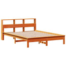 seng med reol uden madras 150x200cm massivt fyrretræ gyldenbrun
