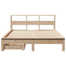 seng med reol uden madras 140x200 cm massivt fyrretræ