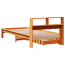 seng med reol uden madras 90x200 cm massivt fyrretræ gyldenbrun