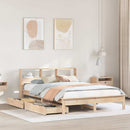 seng med reol uden madras 140x190 cm massivt fyrretræ