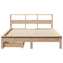 seng med reol uden madras 135x190 cm massivt fyrretræ