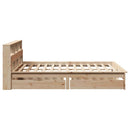 seng med reol uden madras 135x190 cm massivt fyrretræ