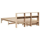 seng med reol uden madras 135x190 cm massivt fyrretræ