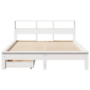 seng med reol uden madras 135x190 cm massivt fyrretræ hvid