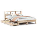 seng med reol uden madras 120x190 cm massivt fyrretræ