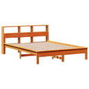 seng med reol uden madras 120x190cm massivt fyrretræ gyldenbrun