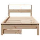 seng med reol uden madras 90x190 cm massivt fyrretræ