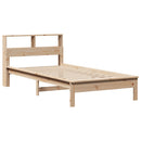 seng med reol uden madras 90x190 cm massivt fyrretræ