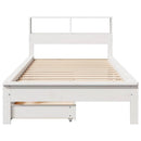 seng med reol uden madras 75x190 cm massivt fyrretræ hvid