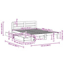 sengeramme uden madras 120x200 cm massivt fyrretræ gyldenbrun