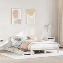 sengeramme uden madras 140x200 cm massivt fyrretræ hvid