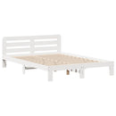 sengeramme uden madras 160x200 cm massivt fyrretræ hvid