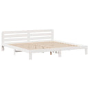 sengeramme uden madras 180x200 cm massivt fyrretræ hvid