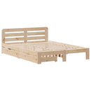 sengeramme uden madras 135x190 cm massivt fyrretræ hvid