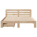 sengeramme uden madras 135x190 cm massivt fyrretræ hvid