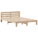 sengeramme uden madras 135x190 cm massivt fyrretræ hvid