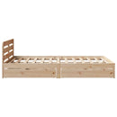 sengeramme uden madras 135x190 cm massivt fyrretræ hvid