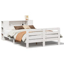 sengeramme uden madras 150x200 cm massivt fyrretræ hvid