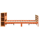 sengeramme uden madras 150x200 cm massivt fyrretræ gyldenbrun