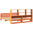 sengeramme uden madras 200x200 cm massivt fyrretræ gyldenbrun