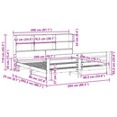sengeramme uden madras 200x200 cm massivt fyrretræ gyldenbrun