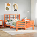sengeramme uden madras 140x190 cm massivt fyrretræ gyldenbrun